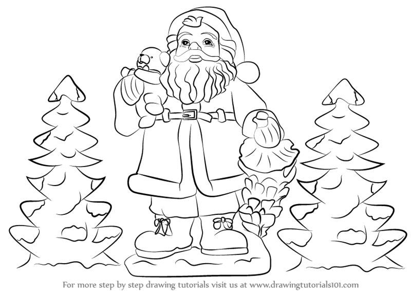 How To S Wiki How To Draw Santa Claus