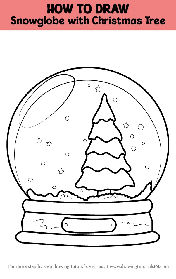 Easy How to Draw a Christmas Tree Tutorial Video, Coloring Page-saigonsouth.com.vn