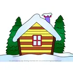 How to Draw Winter Cottage