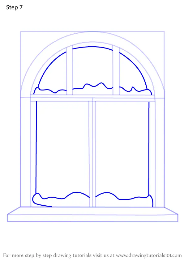 How to Draw Winter Window (Christmas) Step by Step ...