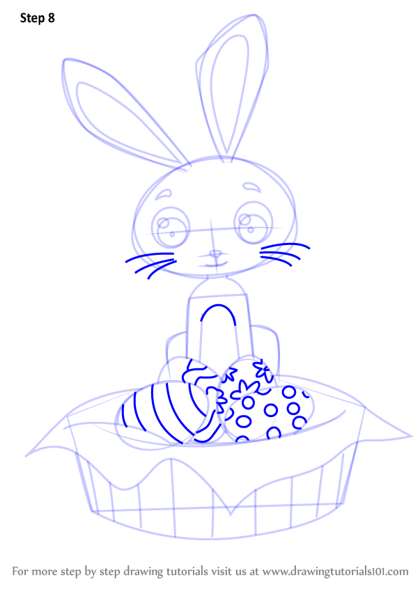 Learn How to Draw an Easter Bunny (Easter) Step by Step : Drawing Tutorials