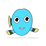 How to Draw Kawaii Baby Dory from Finding Dory