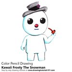 How to Draw Kawaii Frosty The Snowman