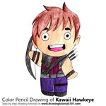 How to Draw Kawaii Hawkeye