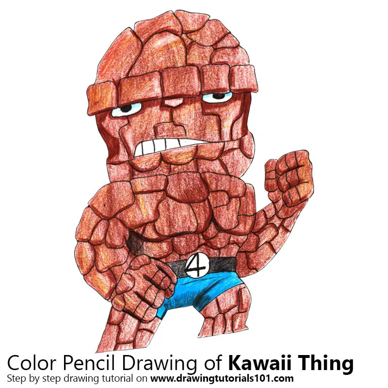Kawaii Thing Color Pencil Drawing