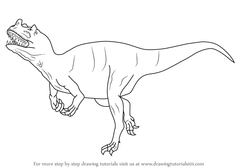 Step by Step How to Draw a Ceratosaurus : DrawingTutorials101.com