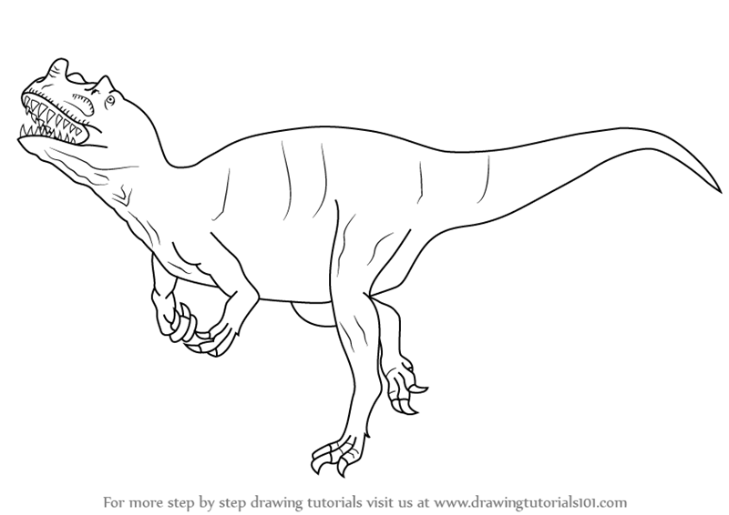 Step by Step How to Draw a Ceratosaurus : DrawingTutorials101.com