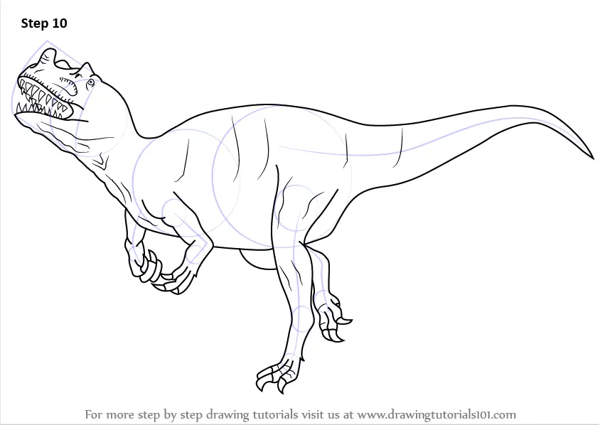 Learn How to Draw a Ceratosaurus (Dinosaurs) Step by Step : Drawing