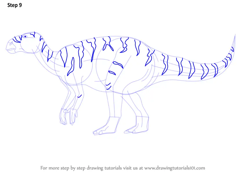 Waterfront Accor Unmanned Learn How to Draw a Iguanodon (Dinosaurs) Step by Step : Drawing Tutorials