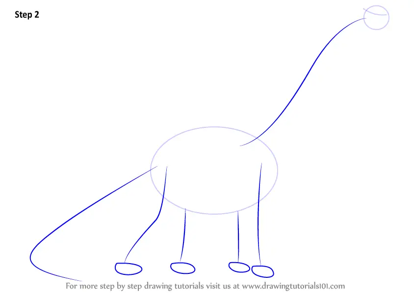 Learn How to Draw a Sauropod (Dinosaurs) Step by Step