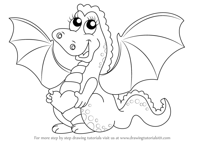 Learn How To Draw A Baby Dragon For Kids Dragons Step By Step Drawing Tutorials