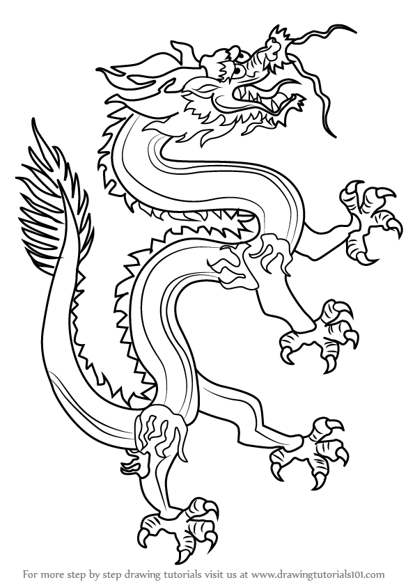 Learn How to Draw a Chinese Dragon (Dragons) Step by Step ...