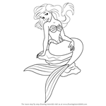 How to Draw a Mermaid Sitting on a Rock