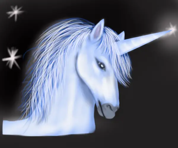 Premium Vector | Realistic fantasy mascot beautiful unicorn head