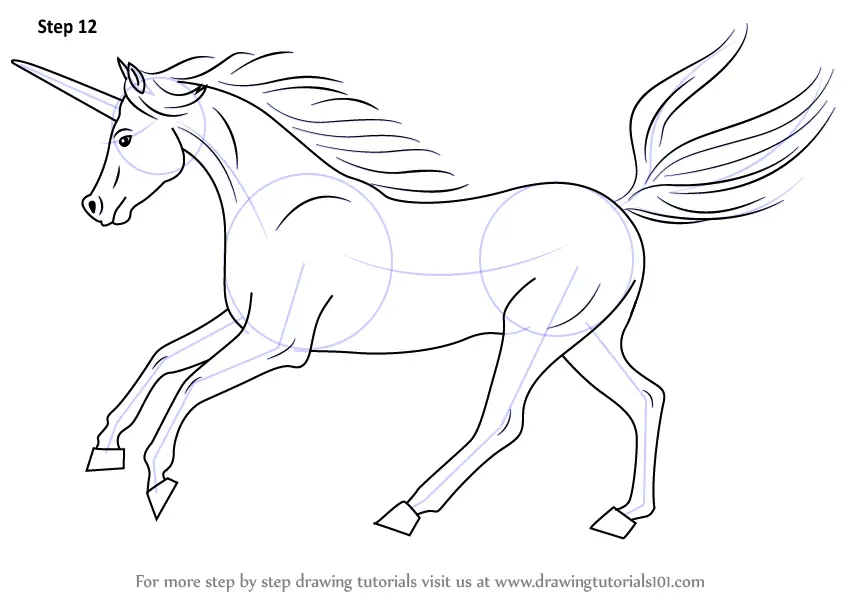 Learn How to Draw a Unicorn (Unicorns) Step by Step ...