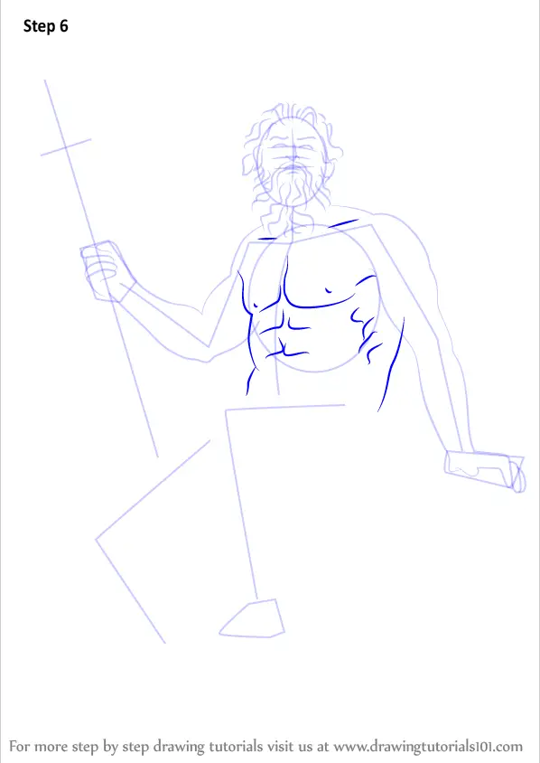 Learn How to Draw Poseidon (Greek mythology) Step by Step : Drawing