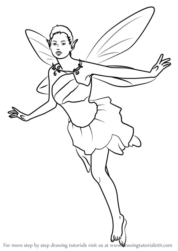 How To Draw A Fairy Step by Step| Fairy Drawing Step by Step| Easy Drawing  - YouTube