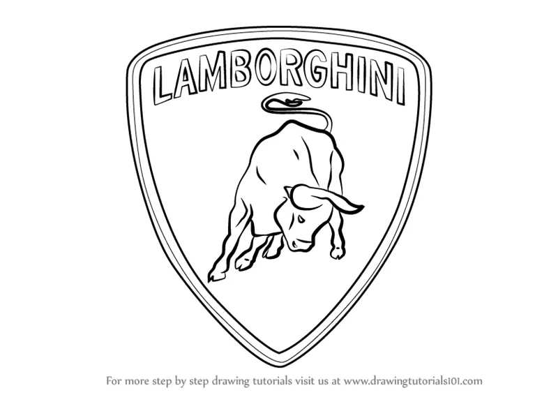 Sketch Of Lamborghini Emblem Coloring Pages