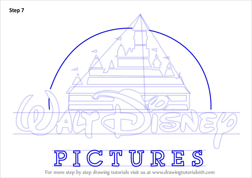 Learn How to Draw Walt Disney Logo (Brand Logos) Step by Step : Drawing