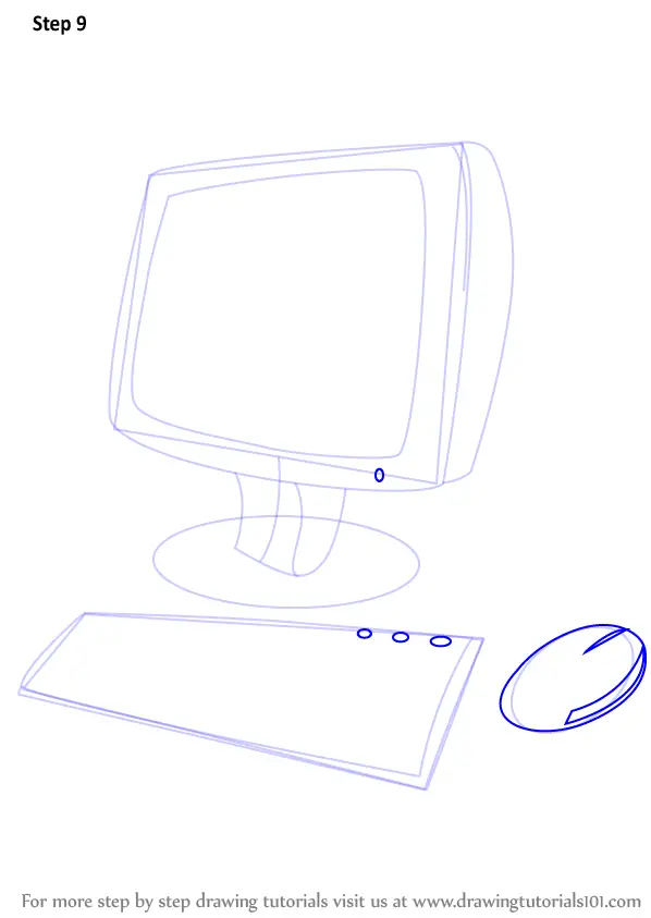 PC monitor vector drawing | Free SVG