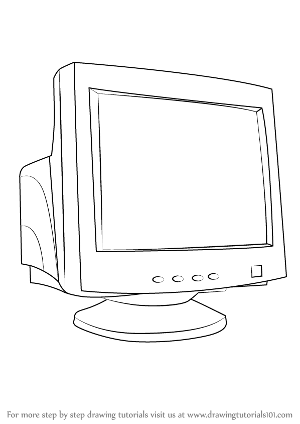 Sketch Style Desktop Computer Monitor Keyboard And Mouse Stock Illustration   Download Image Now  iStock