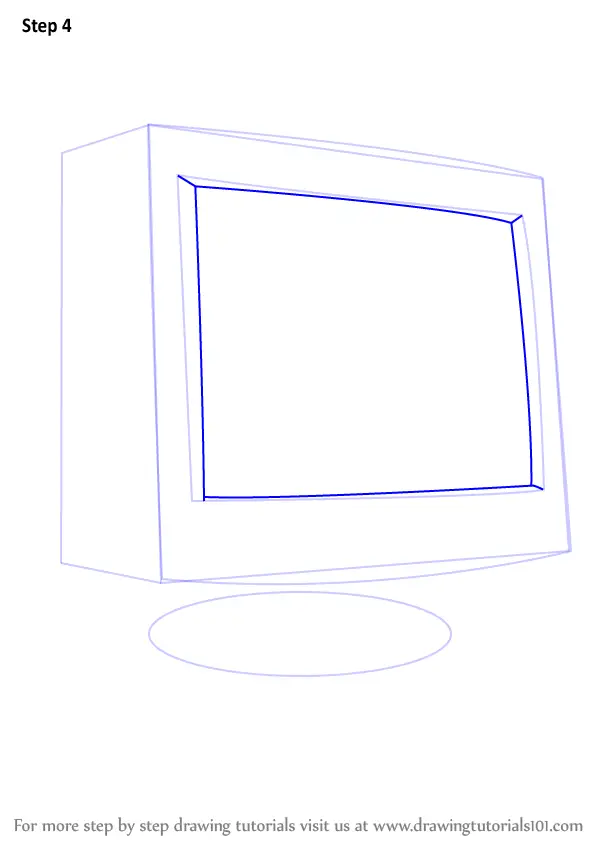 Learn How To Draw A Computer Monitor Computers Step By Step Drawing Tutorials How to draw computer monitor easy coloring pages. learn how to draw a computer monitor