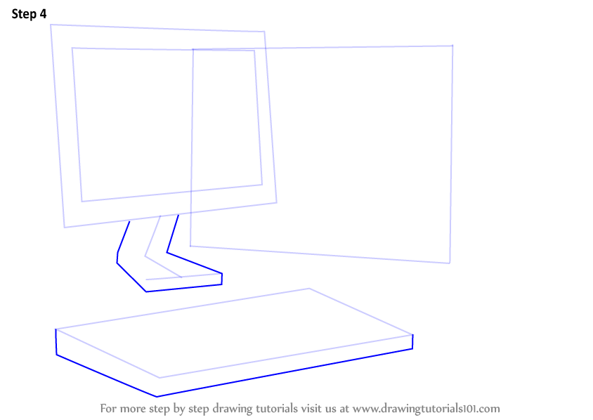 Learn How to Draw a Computer (Computers) Step by Step ...