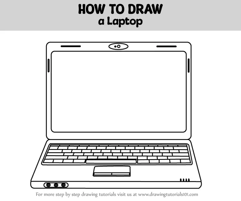 Hand-drawn sketch of laptop computer on transparent background PNG -  Similar PNG