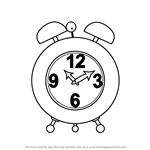 How to Draw an Alarm Clock