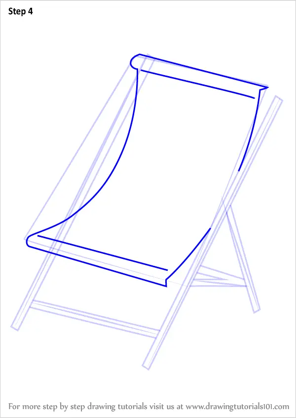 Learn How To Draw Beach Chair Everyday Objects Step By Step