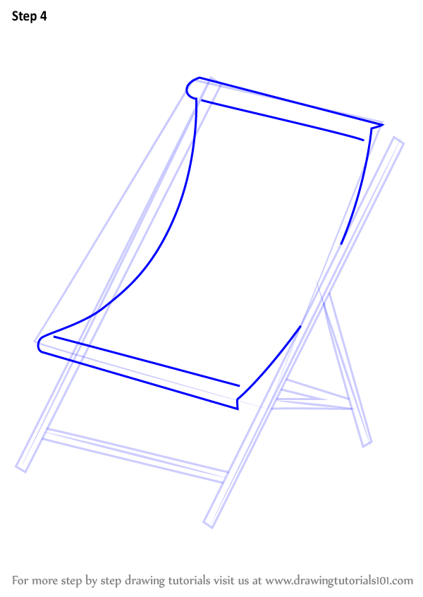 Learn How To Draw Beach Chair Everyday Objects Step By Step