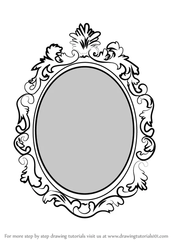 Learn How to Draw Beautiful Mirror (Everyday Objects) Step by Step