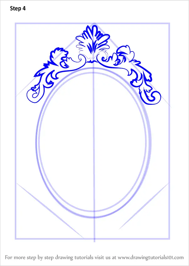 line drawing of a framed old mirror Stock Vector Image  Art  Alamy