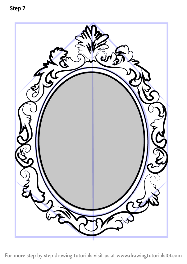 Learn How to Draw Beautiful Mirror (Everyday Objects) Step by Step