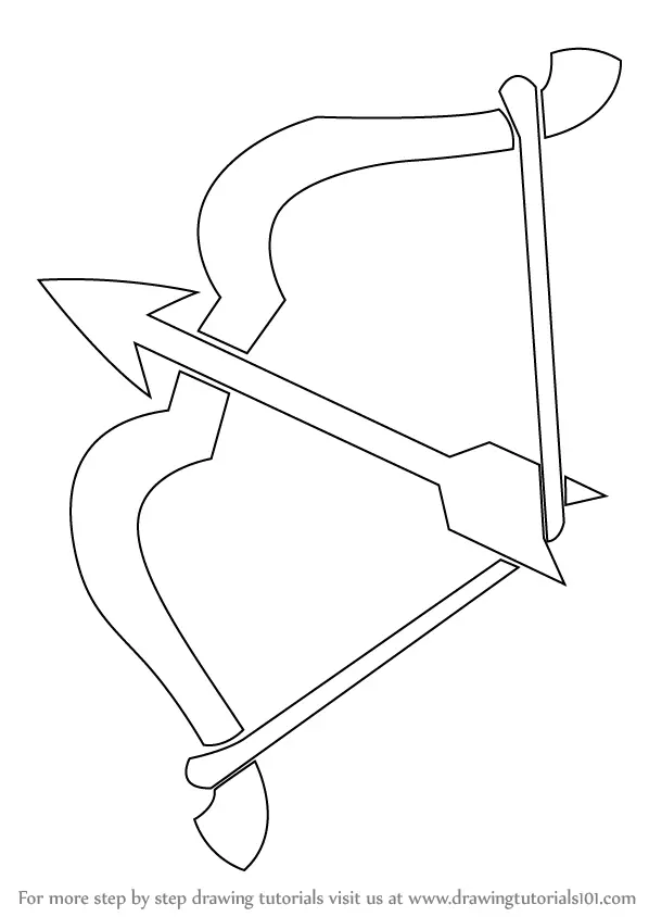 Bow and arrow sketch icon. | Stock vector | Colourbox