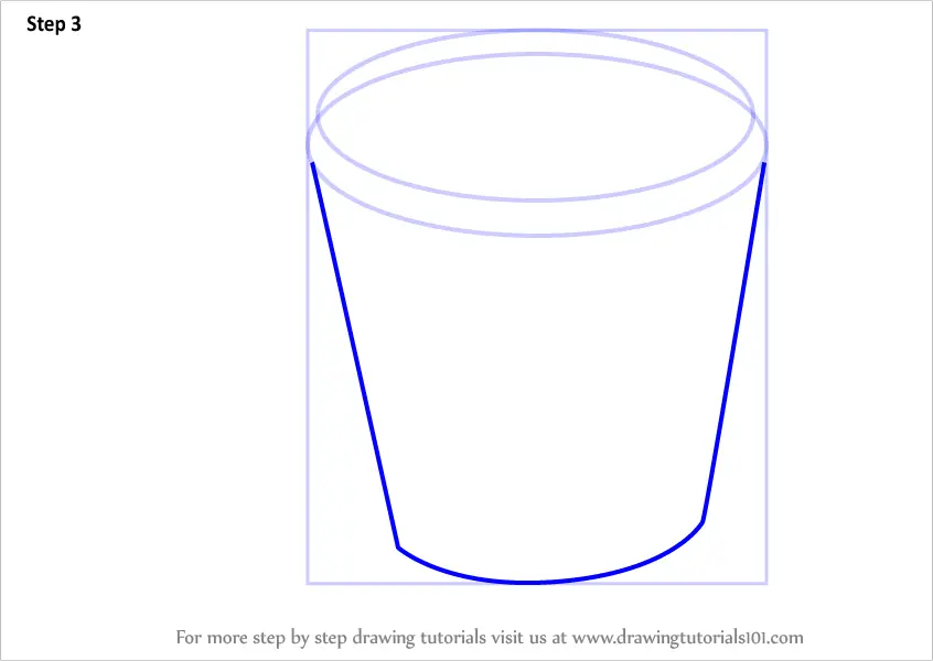 Learn How to Draw Garbage Bin (Everyday Objects) Step by Step : Drawing