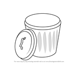 How to Draw Garbage Bin
