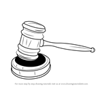 How to Draw Judges Gavel