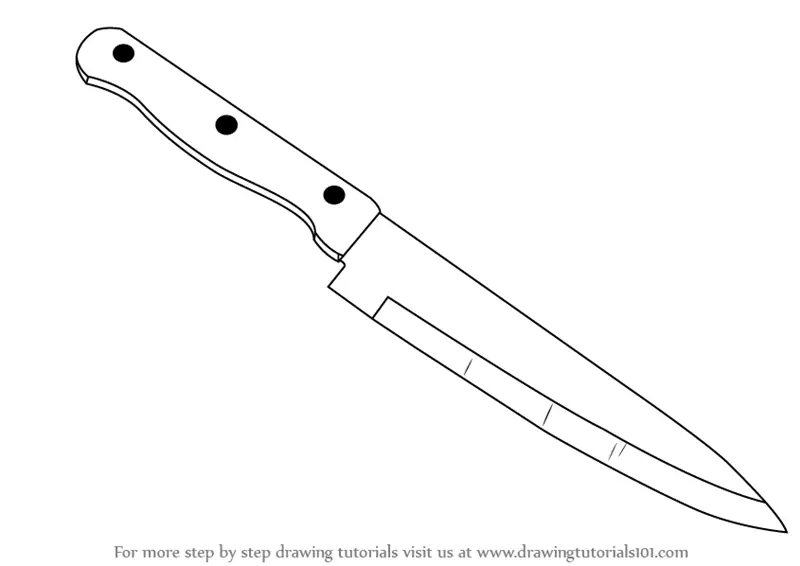 Download Learn How to Draw a Kitchen Knife (Everyday Objects) Step by Step : Drawing Tutorials