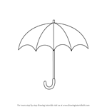 How to Draw an Open Umbrella