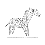 How to Draw an Origami Zebra