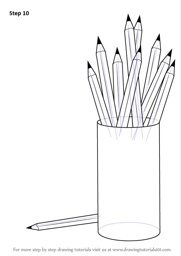 Learn How To Draw A Pencil Box With Pencils Everyday Objects