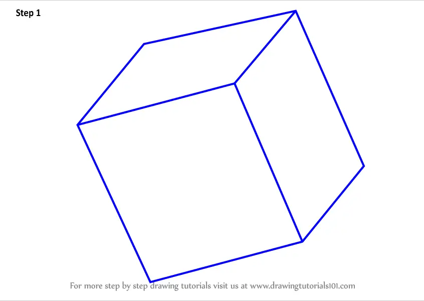 Cartoon Rubix Cube Drawing
