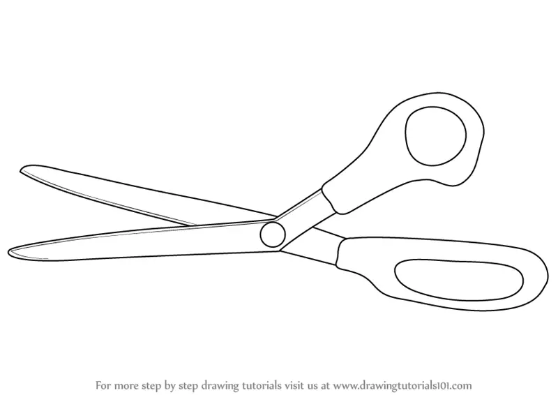 Scissors Drawing  How To Draw Scissors Step By Step