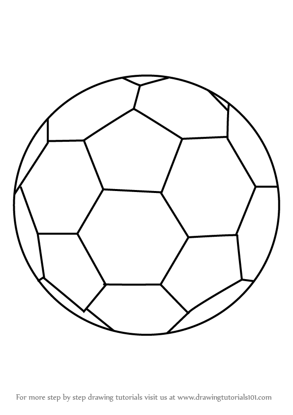 Learn How to Draw Soccer Ball (Everyday Objects) Step by Step : Drawing