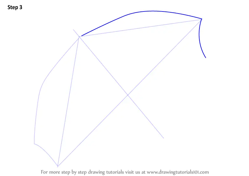 Learn How to Draw an Umbrella (Everyday Objects) Step by Step : Drawing