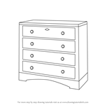 How to Draw a Chest of Drawers