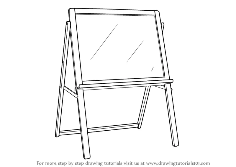 Learn How to Draw Drawing Board Standing (Furniture) Step by Step ...