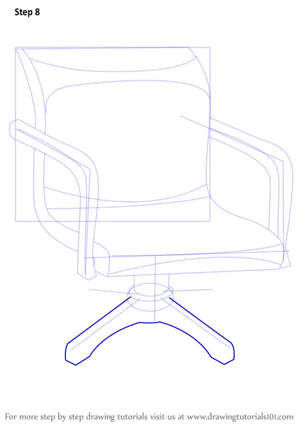 Learn How To Draw An Office Chair Furniture Step By Step Drawing Tutorials - roblox office chair