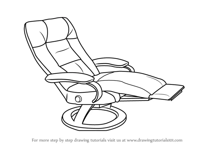 Learn How To Draw A Recliner Furniture Step By Step Drawing